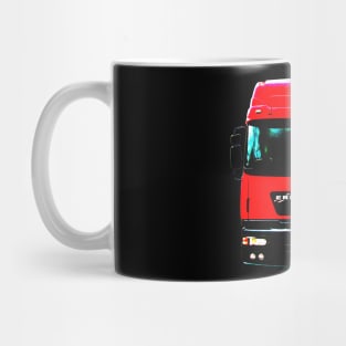 Classic ERF ECX lorry red high contrast Mug